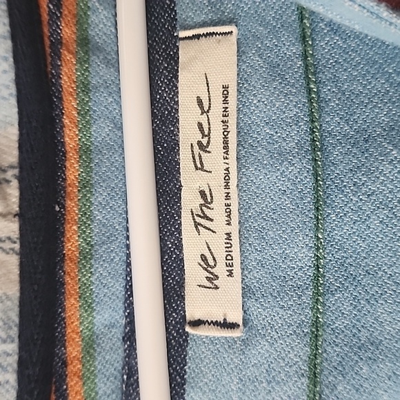 We The Free Willowa Hoodie Chambray Combo Oversized Size Medium - Picture 13 of 16